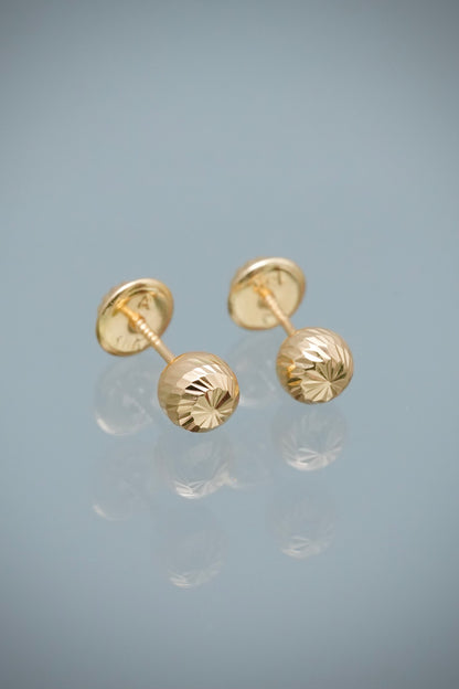 Topos Bola Diamantada 5mm 0.6gr — Oro Amarillo