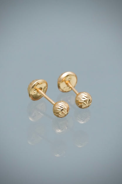 Topos Bola Diamantada 4mm 0.5gr — Oro Amarillo