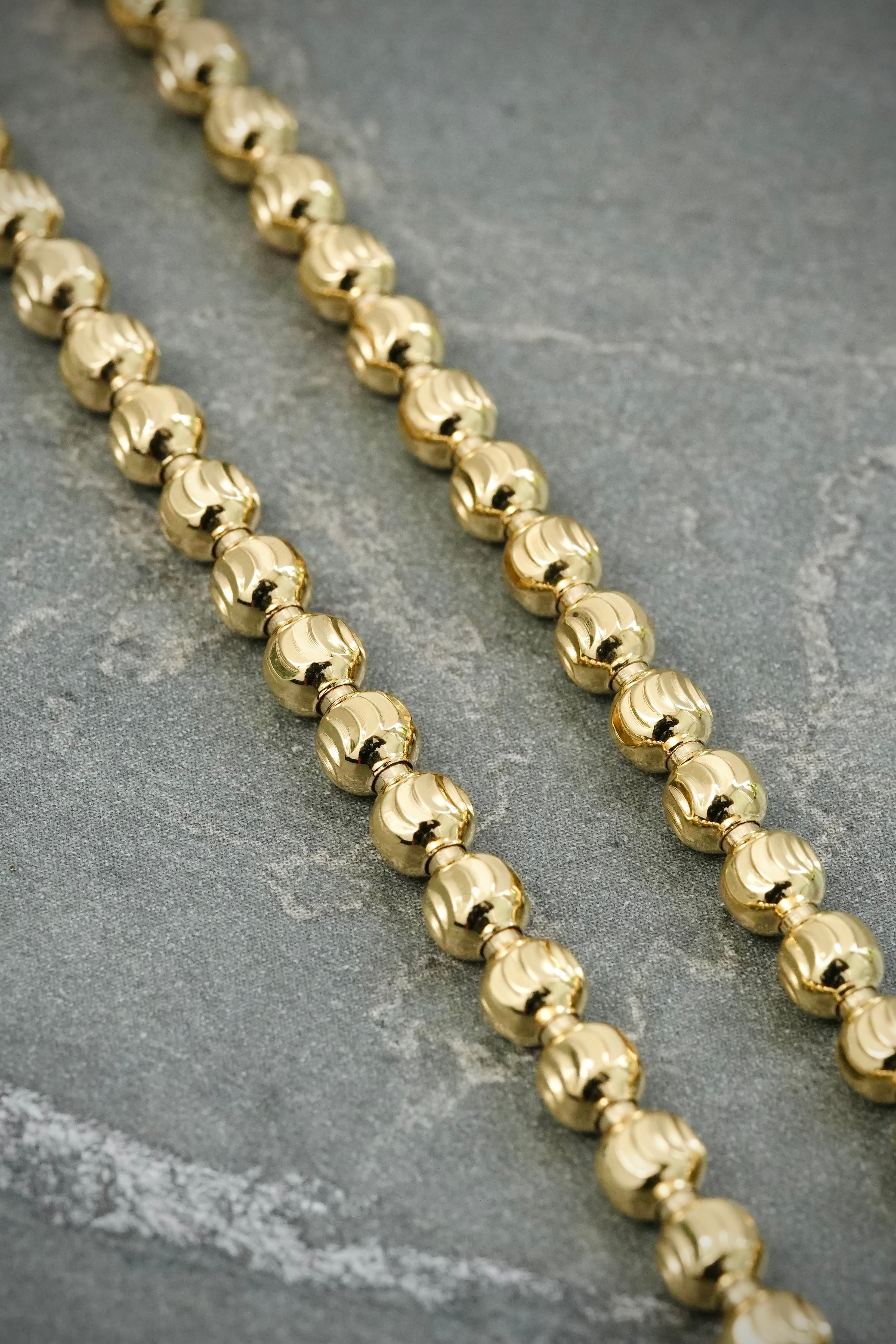 Cadena militar diamantada 4mm 29.8gr / Largo 70cm / Oro Amarillo (Joya) M