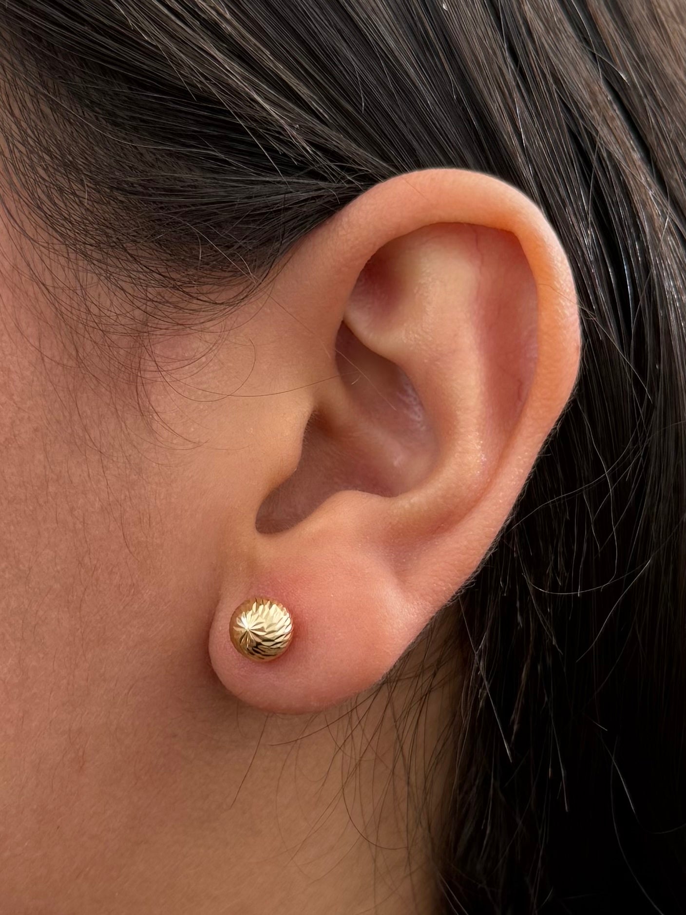Topos Bola Diamantada 7mm 0.9gr — Oro Amarillo