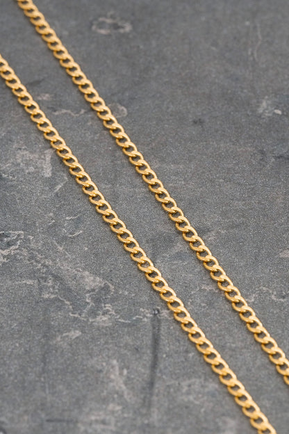 Cadena mini cubana 2.2gr / Largo 60cm / Oro Amarillo italy +1 B