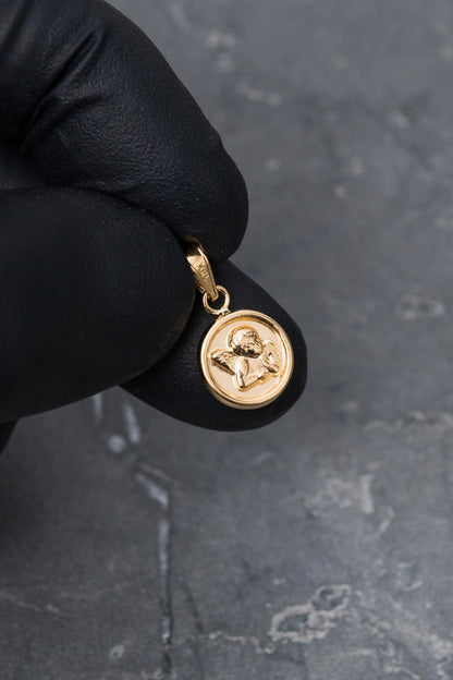 Dije Angel de la guarda 0.55gr / Largo 1.5cm — Oro Amarillo
