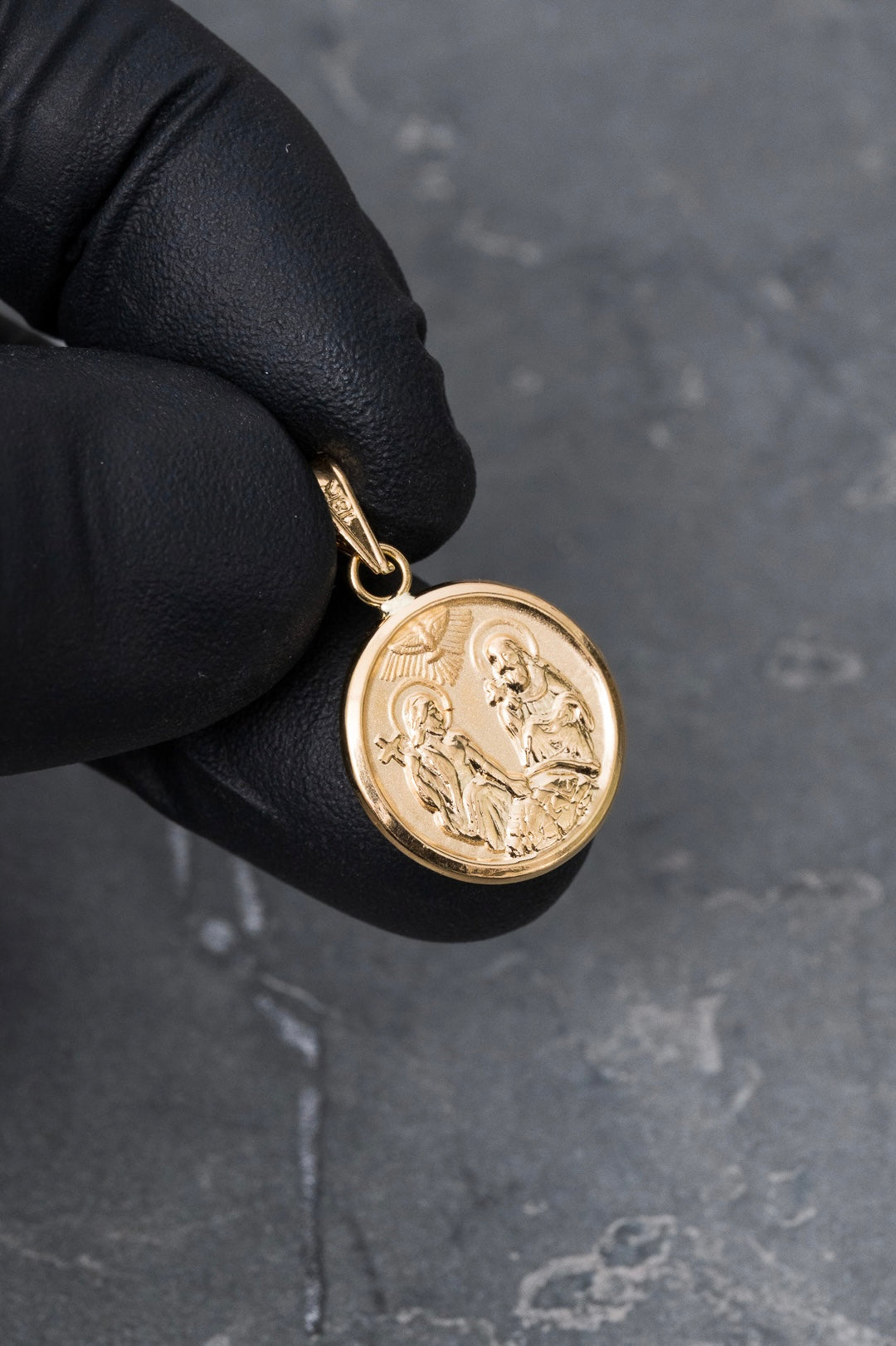 Dije santisima trinidad 1.3gr / Largo 2.5cm / Oro Amarillo Nac P