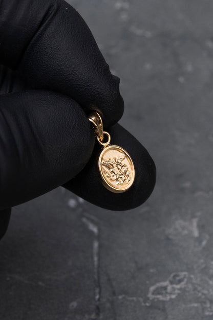 Dije arcangel san miguel 0.45gr / Largo 1.5cm / Oro Amarillo Nac P