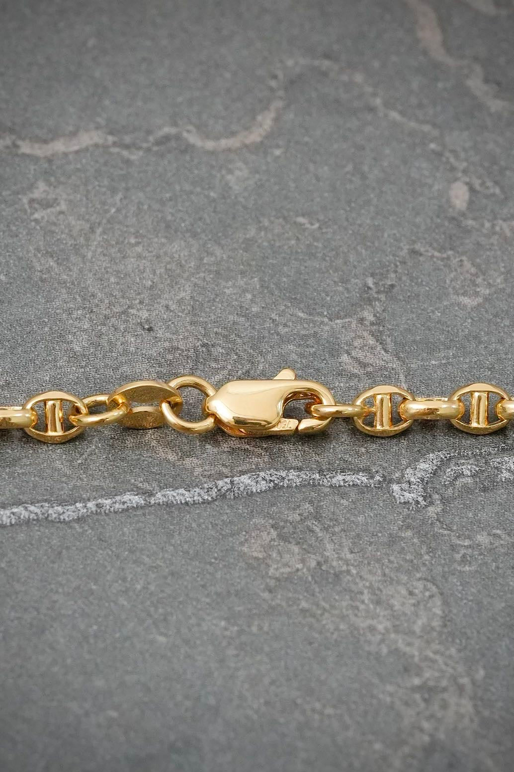 Cadena Escalera 5.55gr / 50cm / 3mm — Oro Amarillo