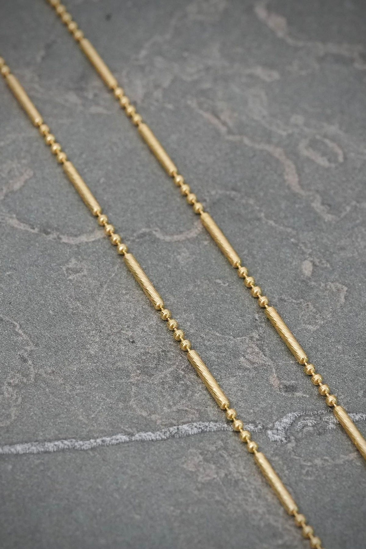 Cadena Palito Bolita 3.55gr / 60cm / 1.1mm — Oro Amarillo