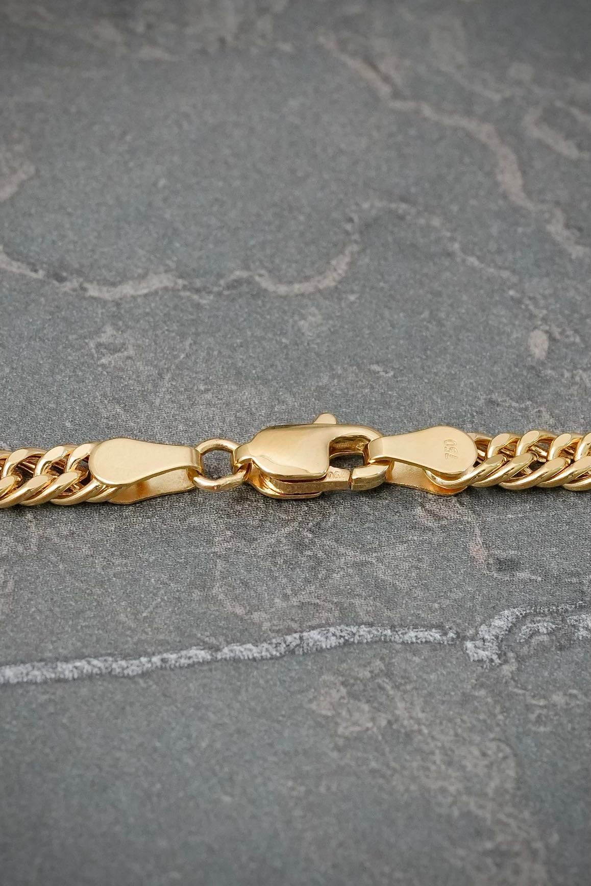 Cadena Cubana 11.5gr / 60cm / 3.8mm — Oro Amarillo