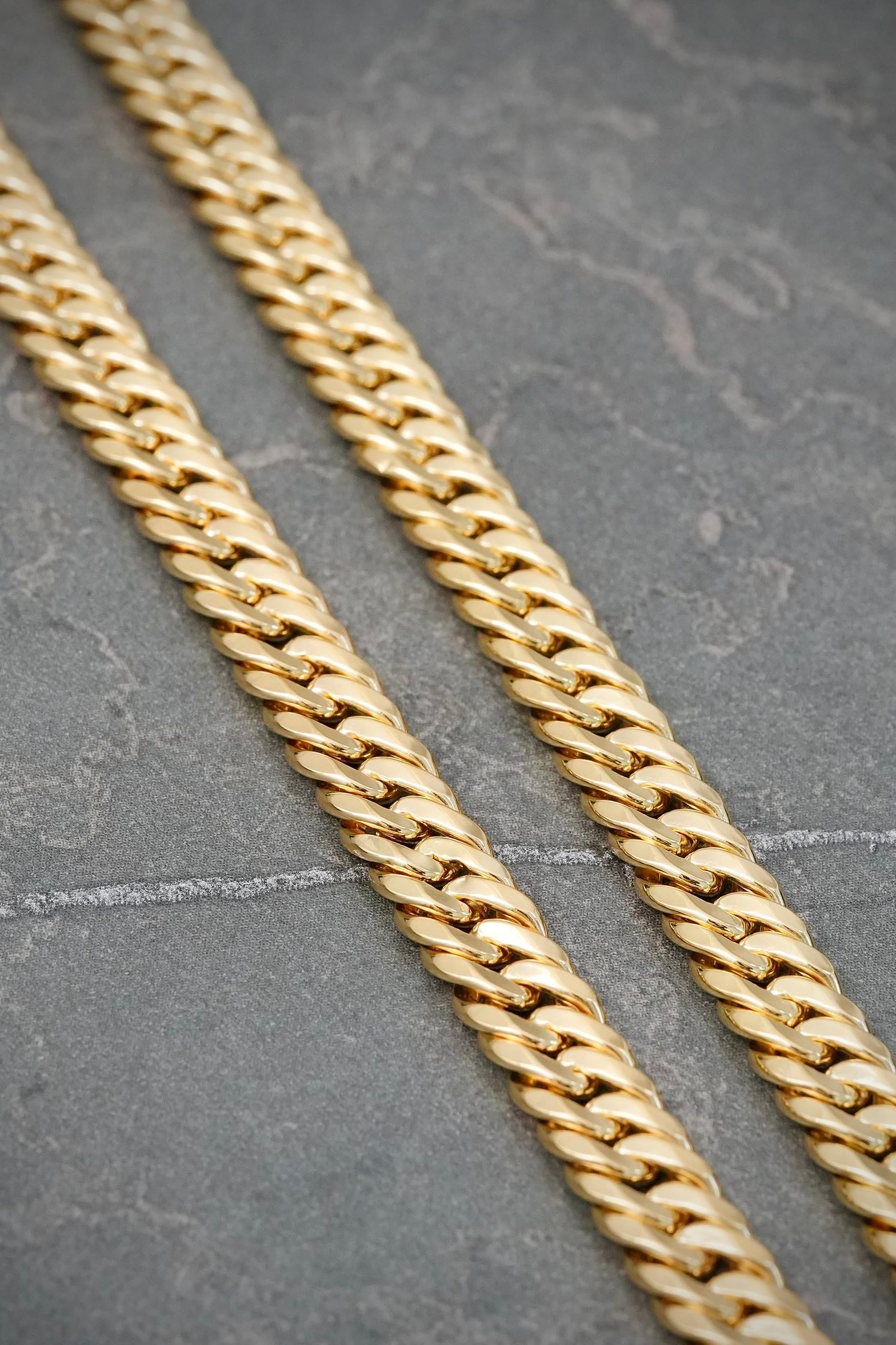 Cadena Cubana 9.5gr / 60cm / 6.3mm — Oro Amarillo