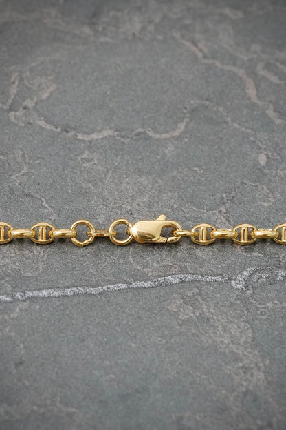 Cadena Escalera 6.6gr / 60cm / 3mm — Oro Amarillo