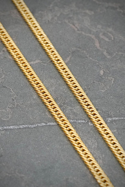 Cadena Cubana 7.4gr / 60cm / 3.7mm — Oro Amarillo