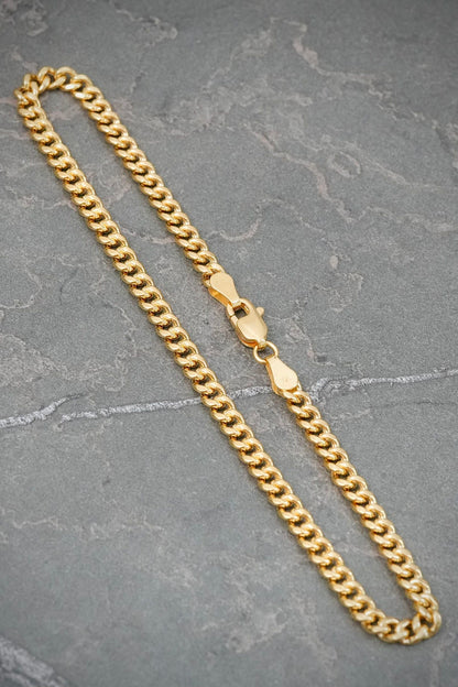 Pulso Cubano 4.5gr / 22cm / 3.8mm — Oro Amarillo