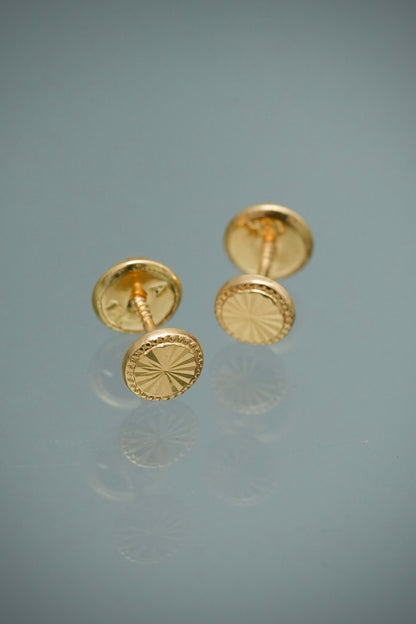 Topos Circulo Diamantado 0.5gr / 0.5cm / 5mm — Oro Amarillo