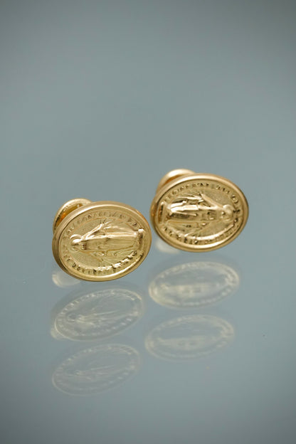 Topos Virgen de la Milagrosa 0.85gr / 1cm / 8.6mm — Oro Amarillo