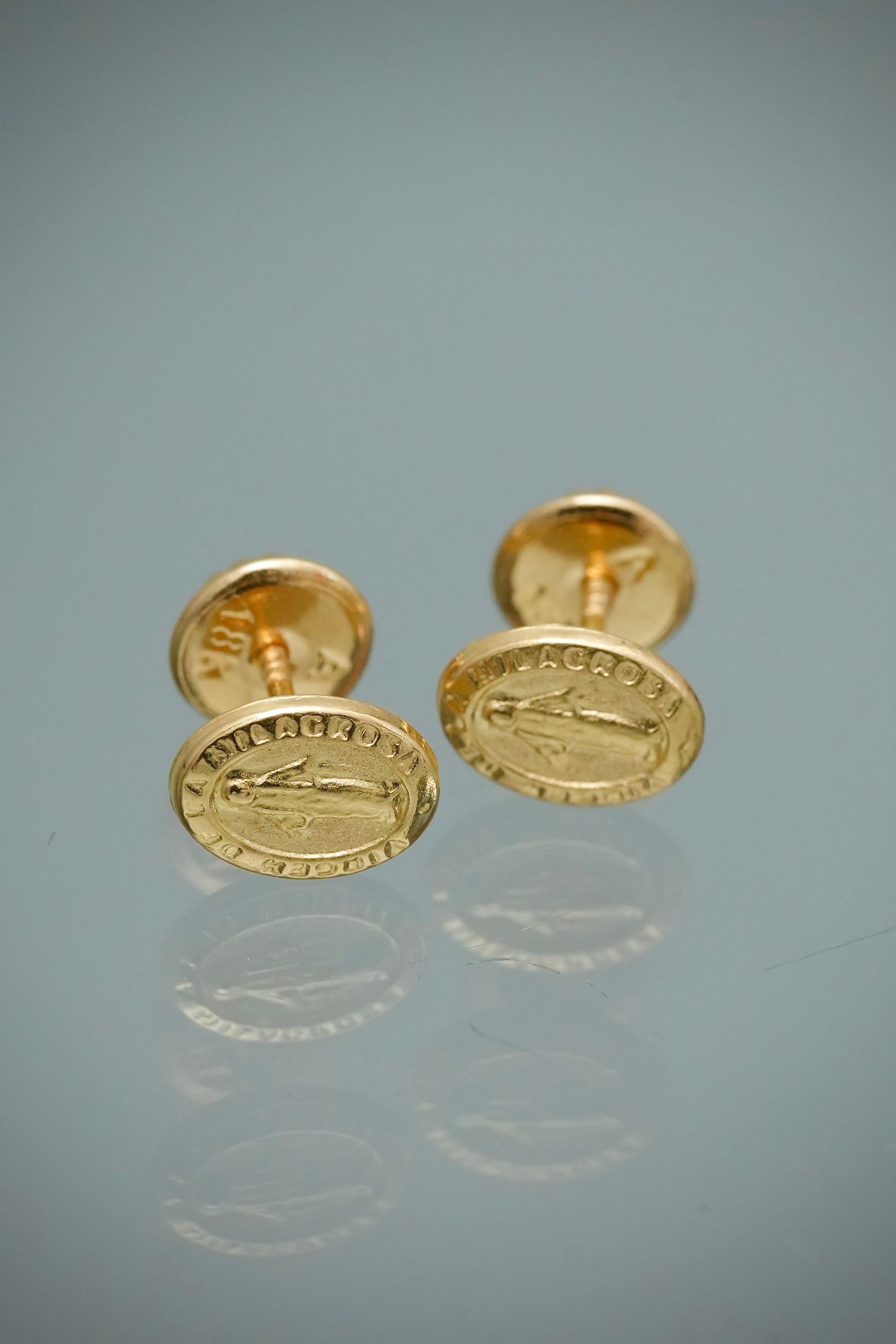 Topos Virgen de la Milagrosa 0.55gr / 0.7cm / 5.5mm — Oro Amarillo