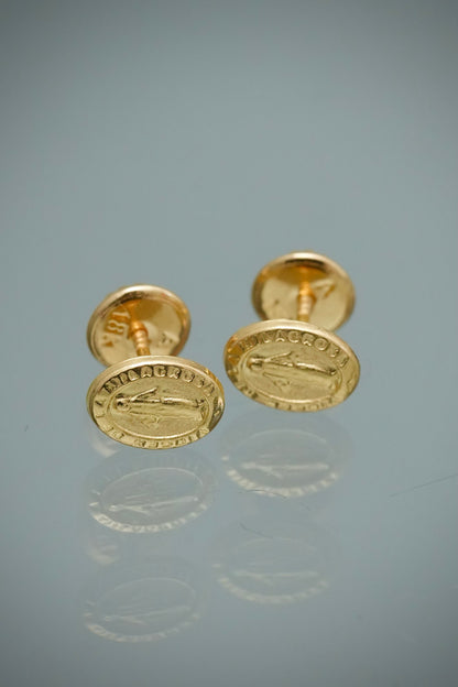 Topos Virgen de la Milagrosa 0.55gr / 0.7cm / 5.5mm — Oro Amarillo