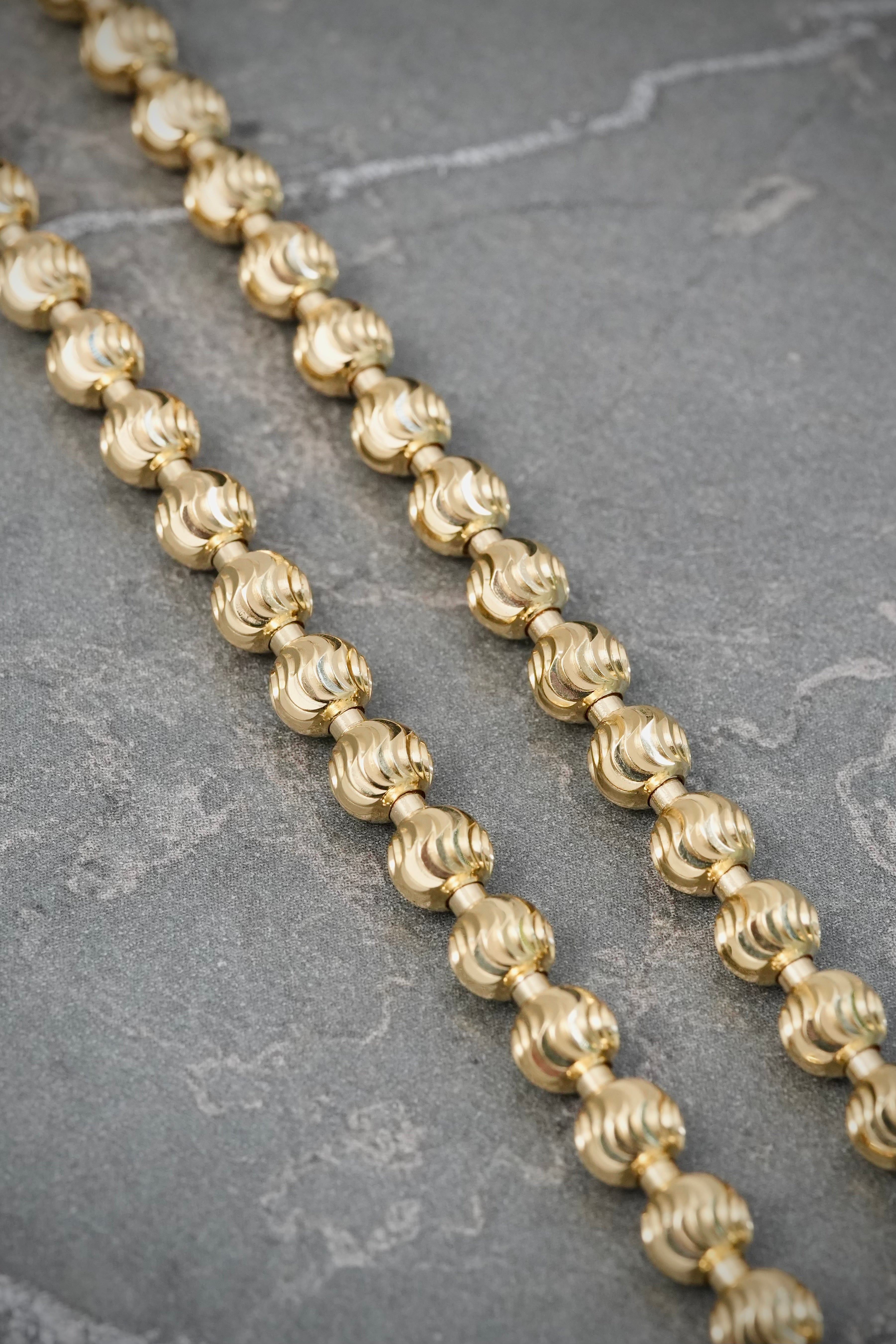 Cadena Militar Diamantada 29gr / 60cm / 5mm — Oro Amarillo