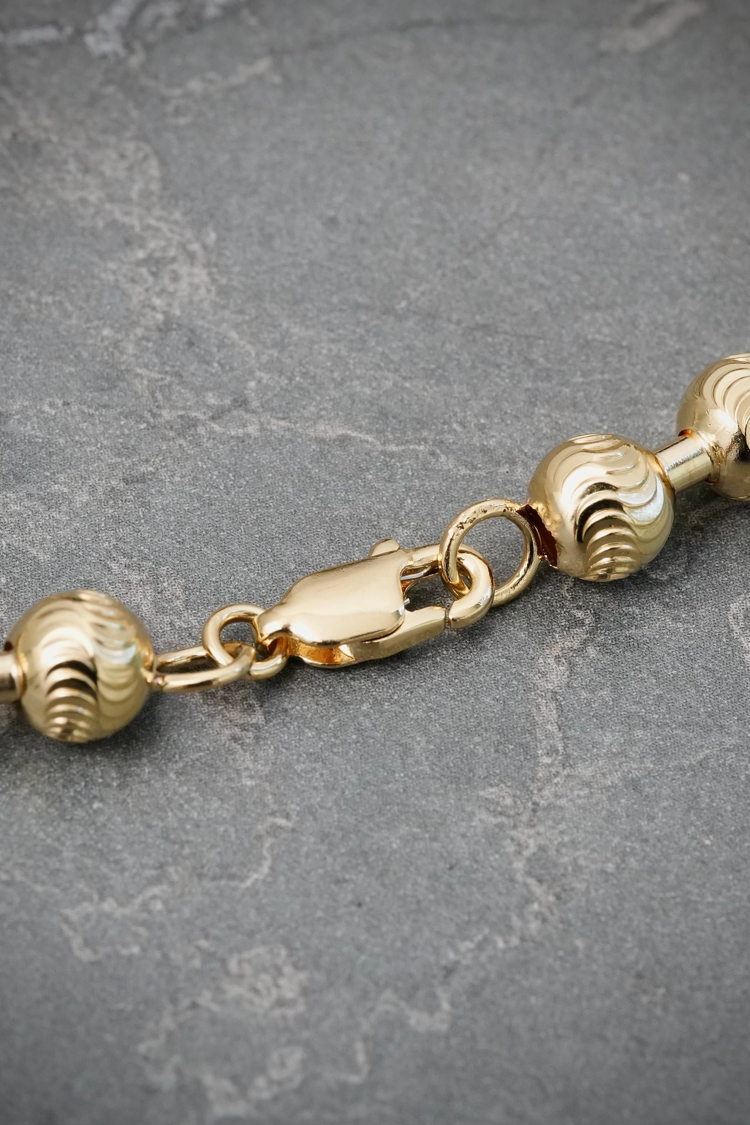 Cadena Militar Diamantada Luna 55.6gr / 67cm / 7mm — Oro Amarillo
