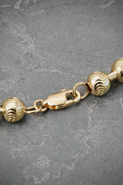 Cadena Militar Diamantada Luna 55.6gr / 67cm / 7mm — Oro Amarillo