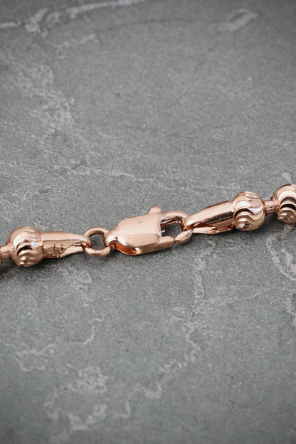 Cadena Militar Diamantada 28.75gr / 60cm / 5mm — Oro Rosado