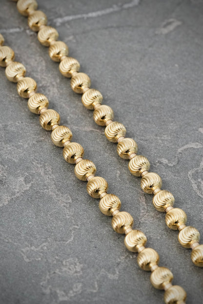 Cadena Militar Diamantada Luna 33.2gr / 70cm / 4mm — Oro Amarillo
