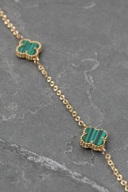 lucky clover piedra verdePulso Lucky Clover Piedra Verde 4.05gr / 20cm / 9.8mm — Oro Amarillo