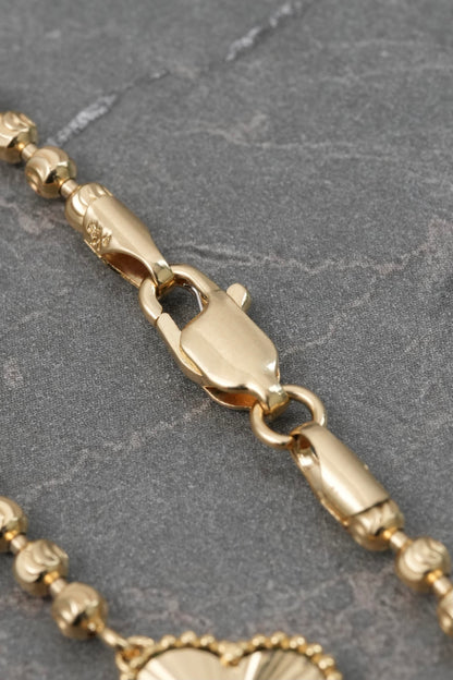 Pulso Lucky Clover Diamantado 16.35gr / 20.5cm / 14mm — Oro Amarillo