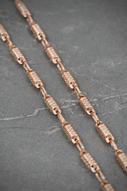 Cadena Rustica 10.75gr / 70cm / 3.6mm — Oro Rosado