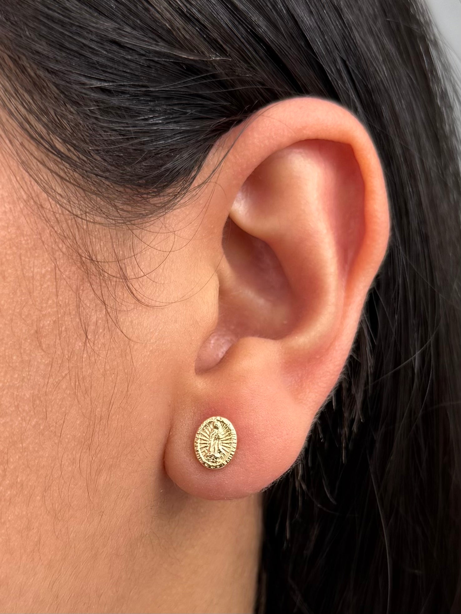 Topos Virgen de Guadalupe 0.65gr / 0.8cm / 6.6mm — Oro Amarillo