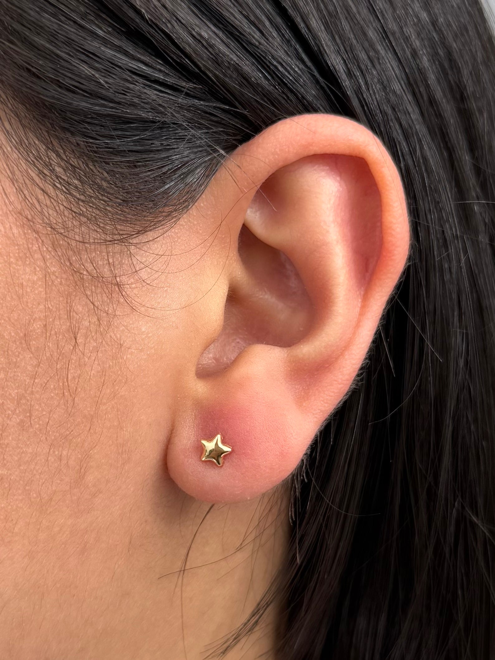 Topos Estrella 0.45gr / 0.5cm / 5mm — Oro Amarillo