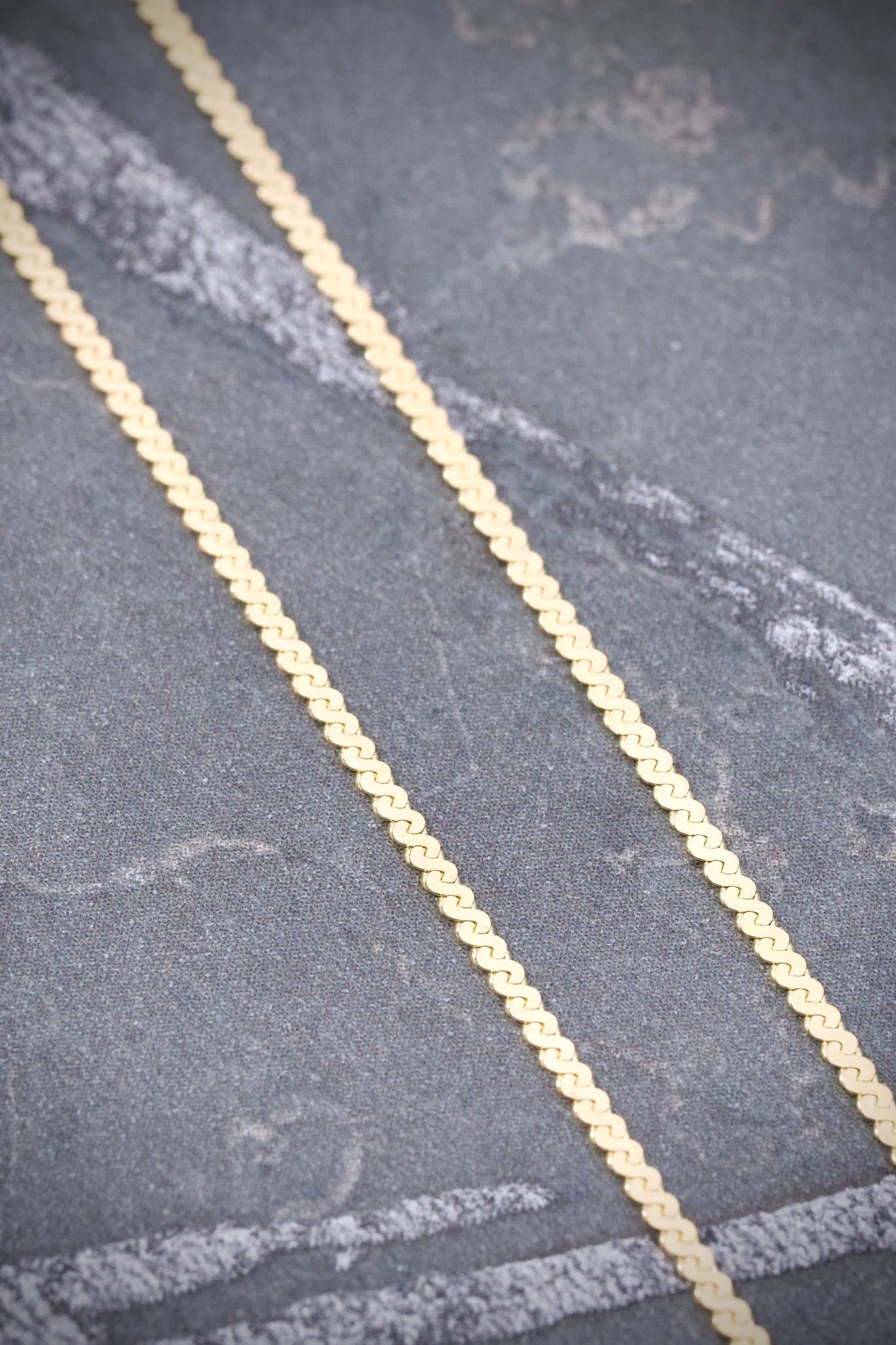 Cadena serpiente 3.1gr / Largo 50cm / Oro Amarillo italy +3 B