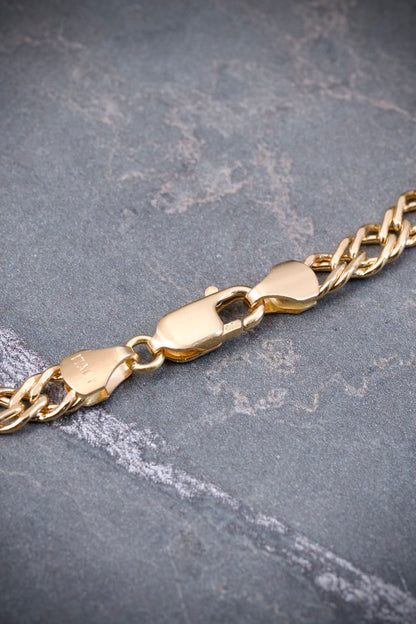 Cadena doble eslabon 10.05gr / Largo 60cm — Oro Amarillo