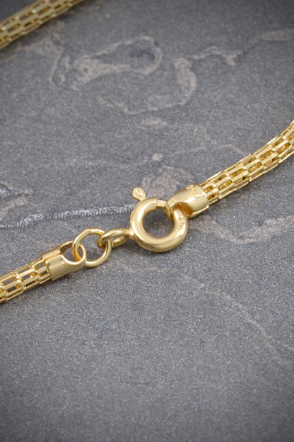 Pulso cola de raton 2.4gr / Largo 19.5cm / Oro Amarillo italy +3 M