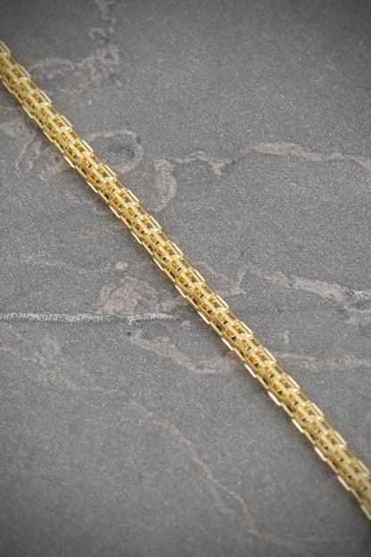 Pulso cola de raton 2.4gr / Largo 19.5cm / Oro Amarillo italy +3 M