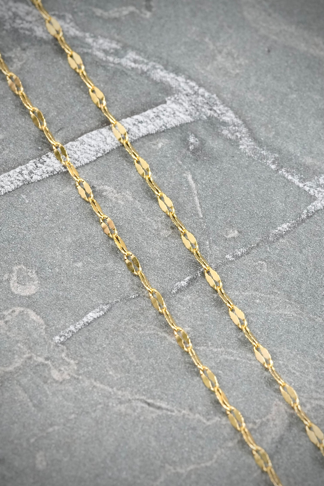 Cadena Flor Espejo 1.5gr / 60cm / 1.5mm — Oro Amarillo