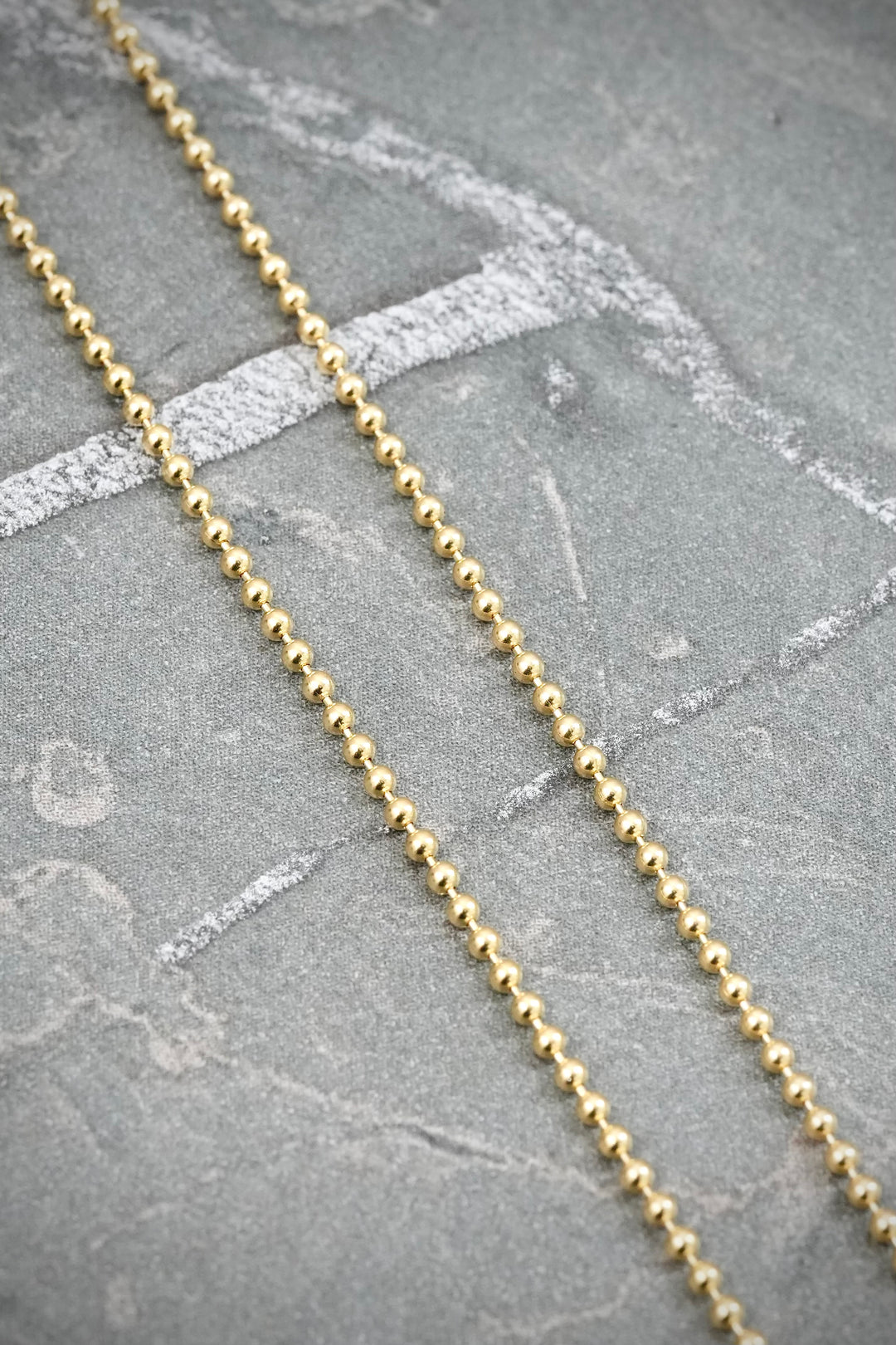 Cadena Militar 2.15gr / 50cm / 1mm — Oro Amarillo