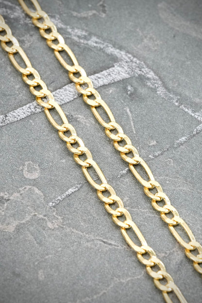 Cadena Figaro 5.15gr / 55cm / 3.3mm — Oro Amarillo