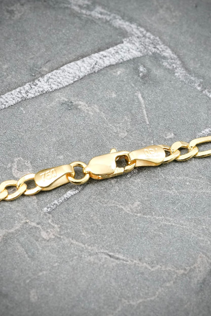 Cadena Figaro 5.15gr / 55cm / 3.3mm — Oro Amarillo