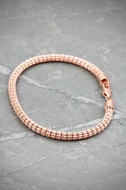 Pulso Canutillo 10gr / 19.5cm / 4.1mm — Oro Rosado