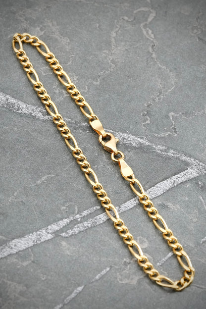 Pulso Figaro 2.55gr / 19.5cm / 3mm — Oro Amarillo
