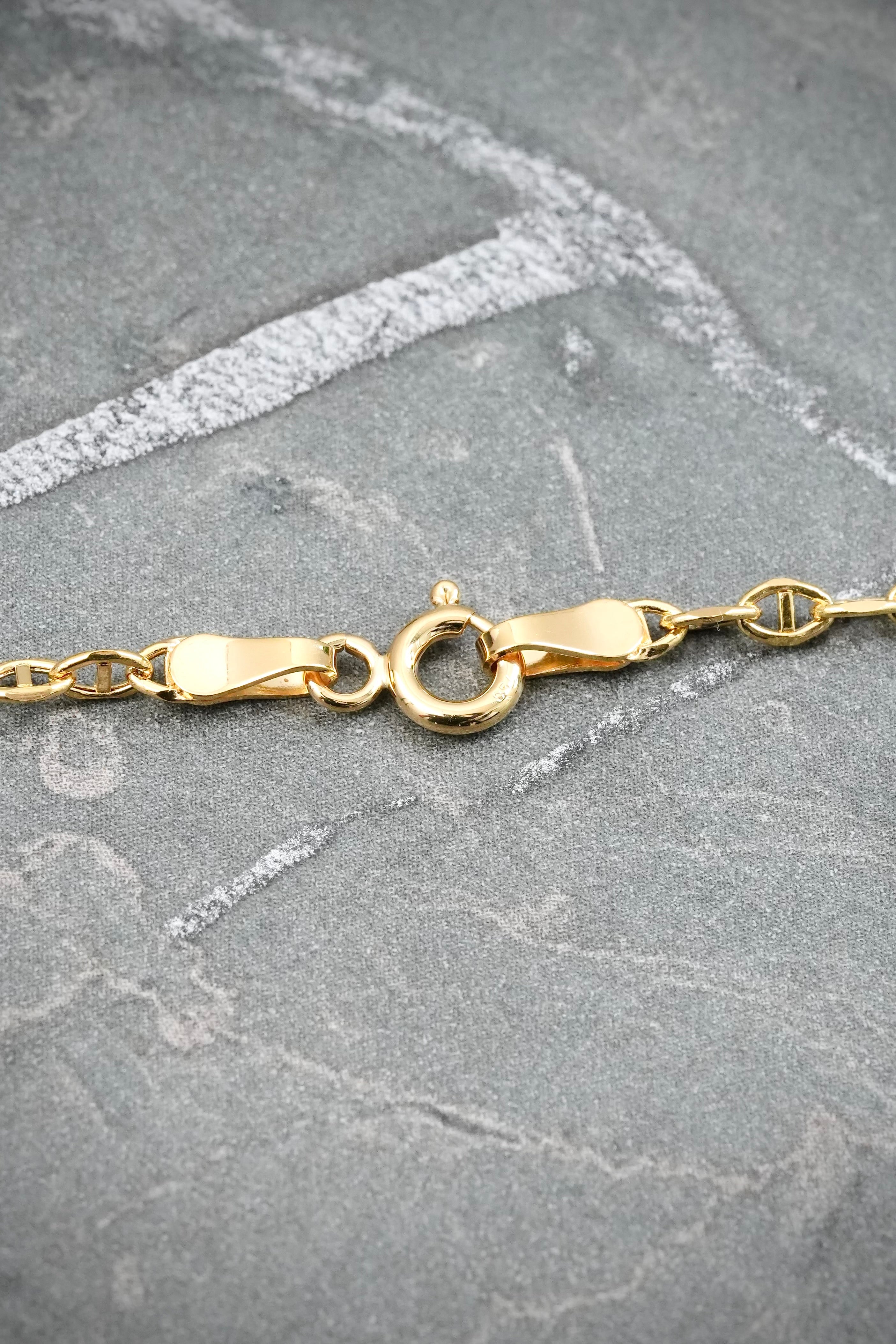 Cadena Escalera 3.2gr / 60cm / 2.5mm — Oro Amarillo
