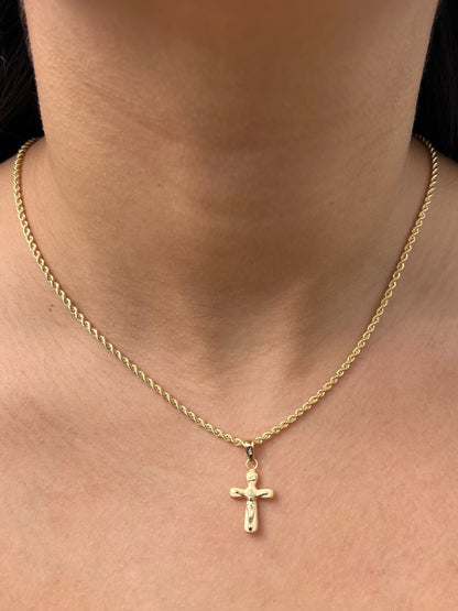 Dije cruz jesus 0.6gr / Largo 2.6cm / Oro Amarillo Nac P