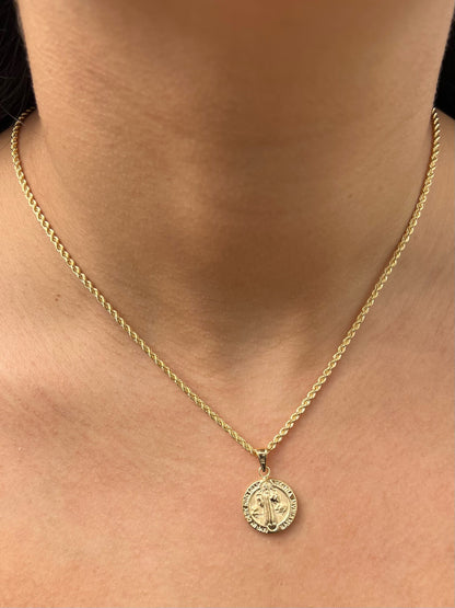 Dije san benito 1.3gr / Largo 2.5cm / Oro Amarillo Nac P