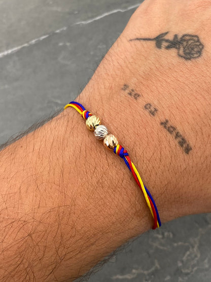 Pulsera Tricolor 0.7gr — Tres Oros