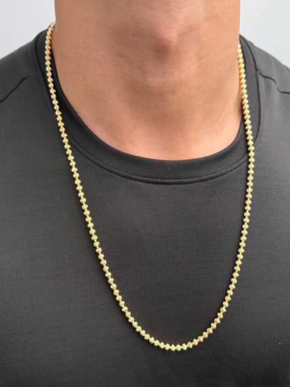 Cadena Militar Diamantada 30.95gr / 70cm / 4mm — Oro Amarillo