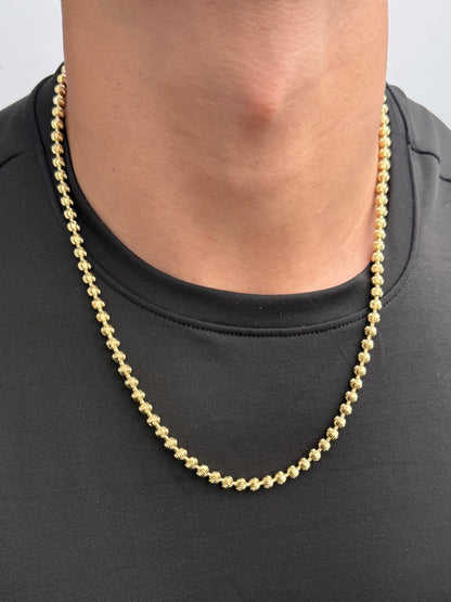 Cadena Militar Diamantada 29gr / 60cm / 5mm — Oro Amarillo