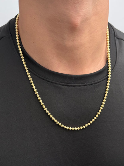 Cadena Militar Diamantada 26.2gr / 60cm / 4mm — Oro Amarillo