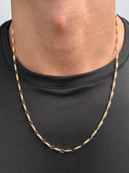 Cadena Rustica 9.2gr / 60cm / 3.6mm — Oro Amarillo