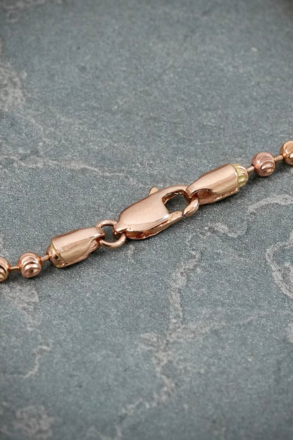 Pulso Lucky Clover Piedra Verde 5.9gr / 17.5cm / 9.7mm — Oro Rosado