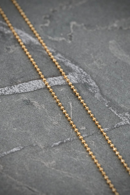 Cadena mini militar 1.85gr / Largo 45cm — Oro Amarillo