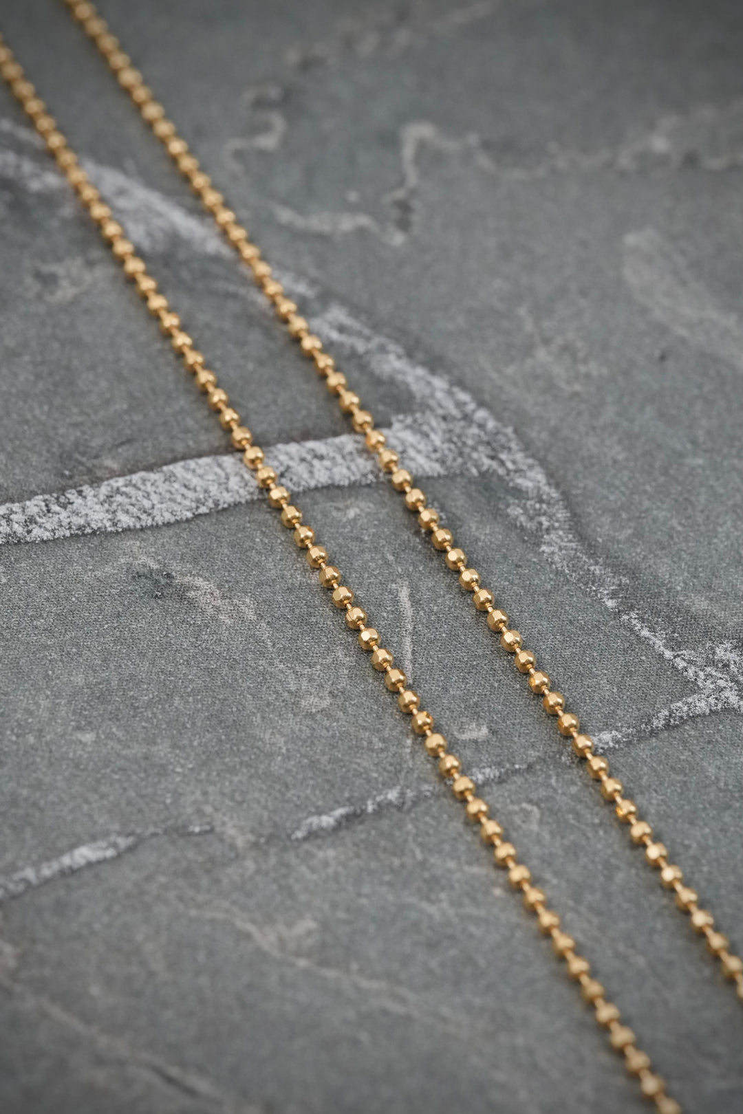 Cadena mini militar 2.05gr / Largo 50cm — Oro Amarillo